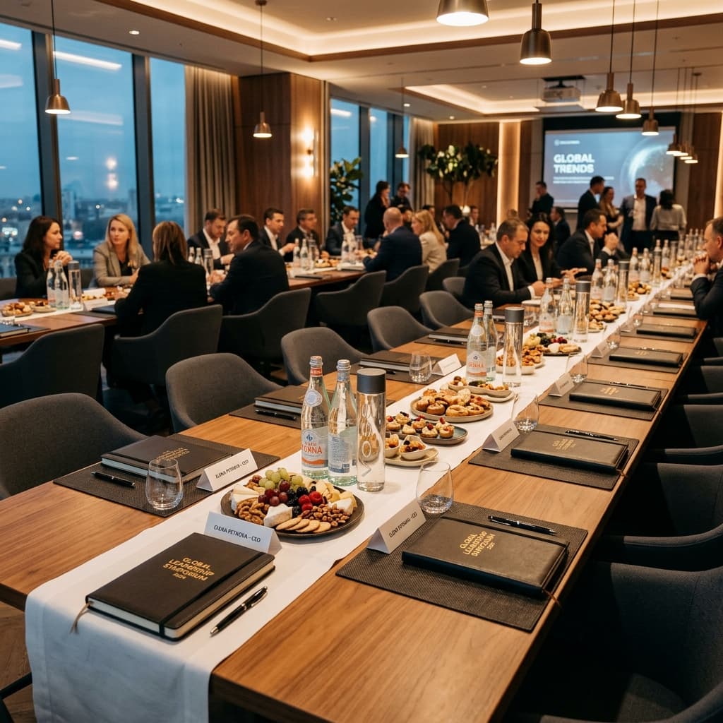 Corporate conference dining room and banquet layout